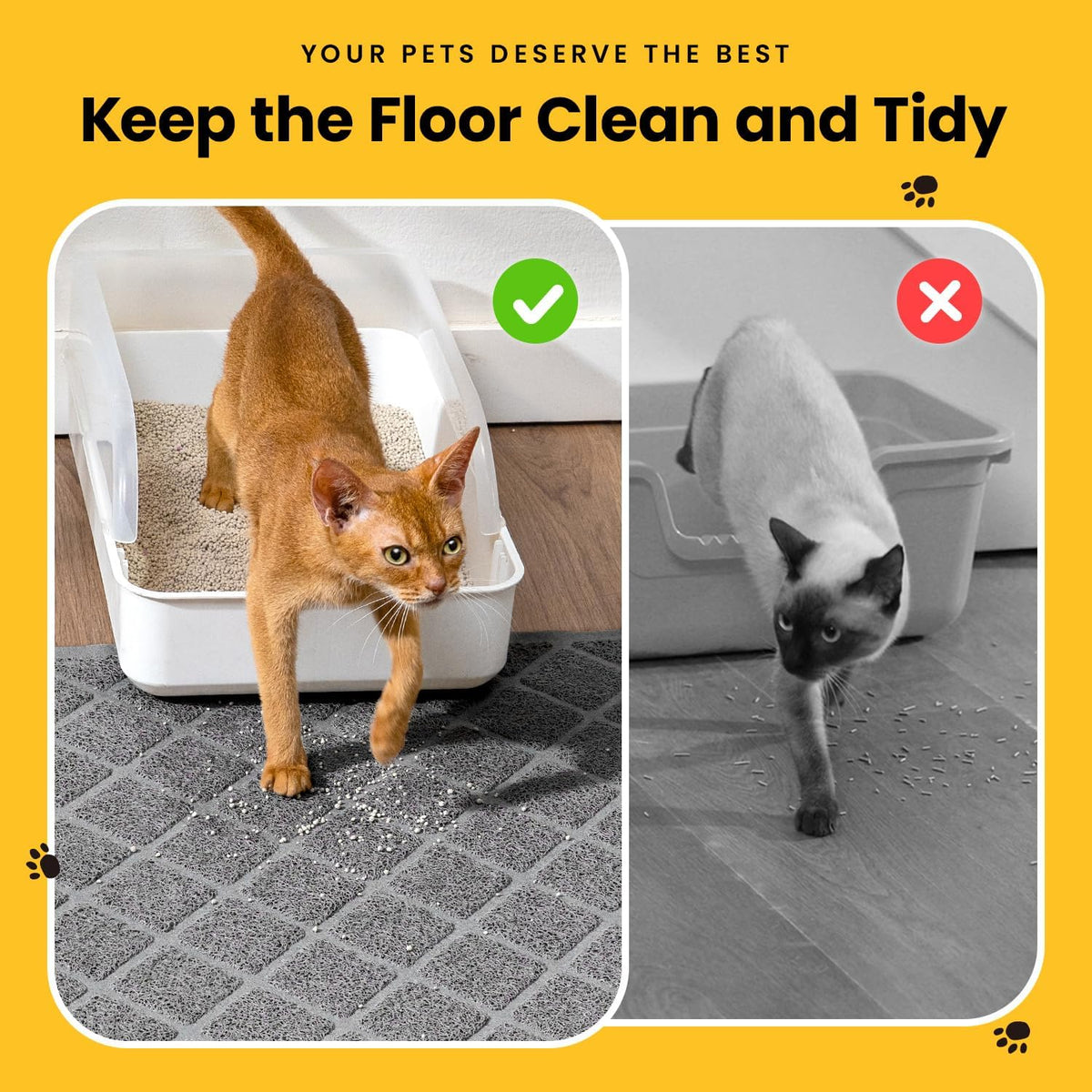 Conlun Cat Litter Mat Litter Trapping Mat - Charcoal / Small (24" x 17") - image 4