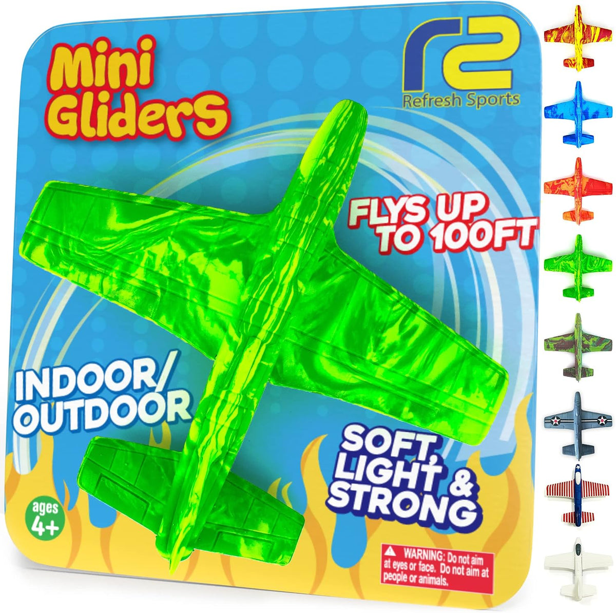 Foam Airplanes - Stocking Stuffers for Kids All Ages 4 5 6 7 8 9 10 Year Old - Best Toy Gift - Boy - Green