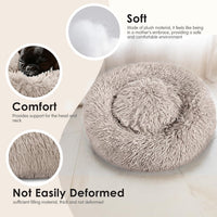 Hoewina Dog & Cat Bed for Indoor Cats - Brown / 24.0"L x 24.0"W x 8.0"Th - image 4