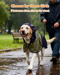 Waterproof Dog Raincoat with Hood - X-Small / Blue-Green - image 3