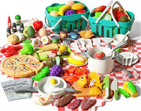35Pcs Kids Kitchen Toy Accessories - White / 150Pcs