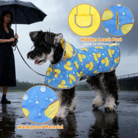 KOOLTAIL reversible dog raincoat with clear-peak hood and reflective strips - view 3