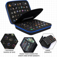 Aoriher 1 Pcs Dice Case with Removable Slotted Tray - Red,Blue,Green - image 4
