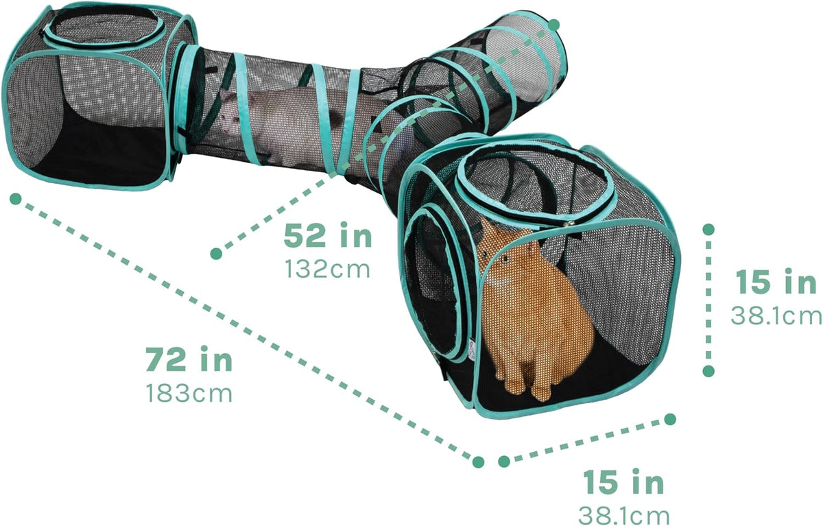 Kitty City Outdoor Catio Furniture & Play Kits for Cats - 3-Way Tunnel/Tent Combo - image 4