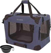 Extra Large Cat Carrier Soft Sided - Blue / without curtain