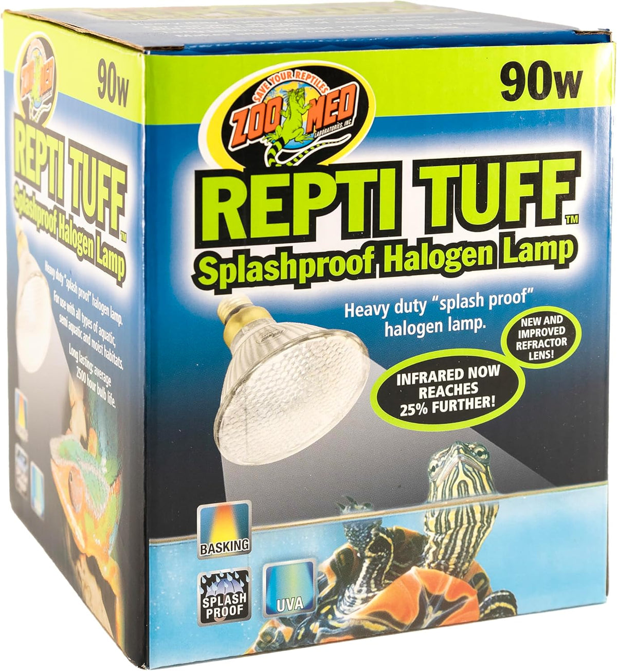Zoo Med Turtle Tuff Splashproof Halogen Lamp 75 Watts – Essentials for Reptiles And Amphibians - 90 W (Pack of 1) - image 2