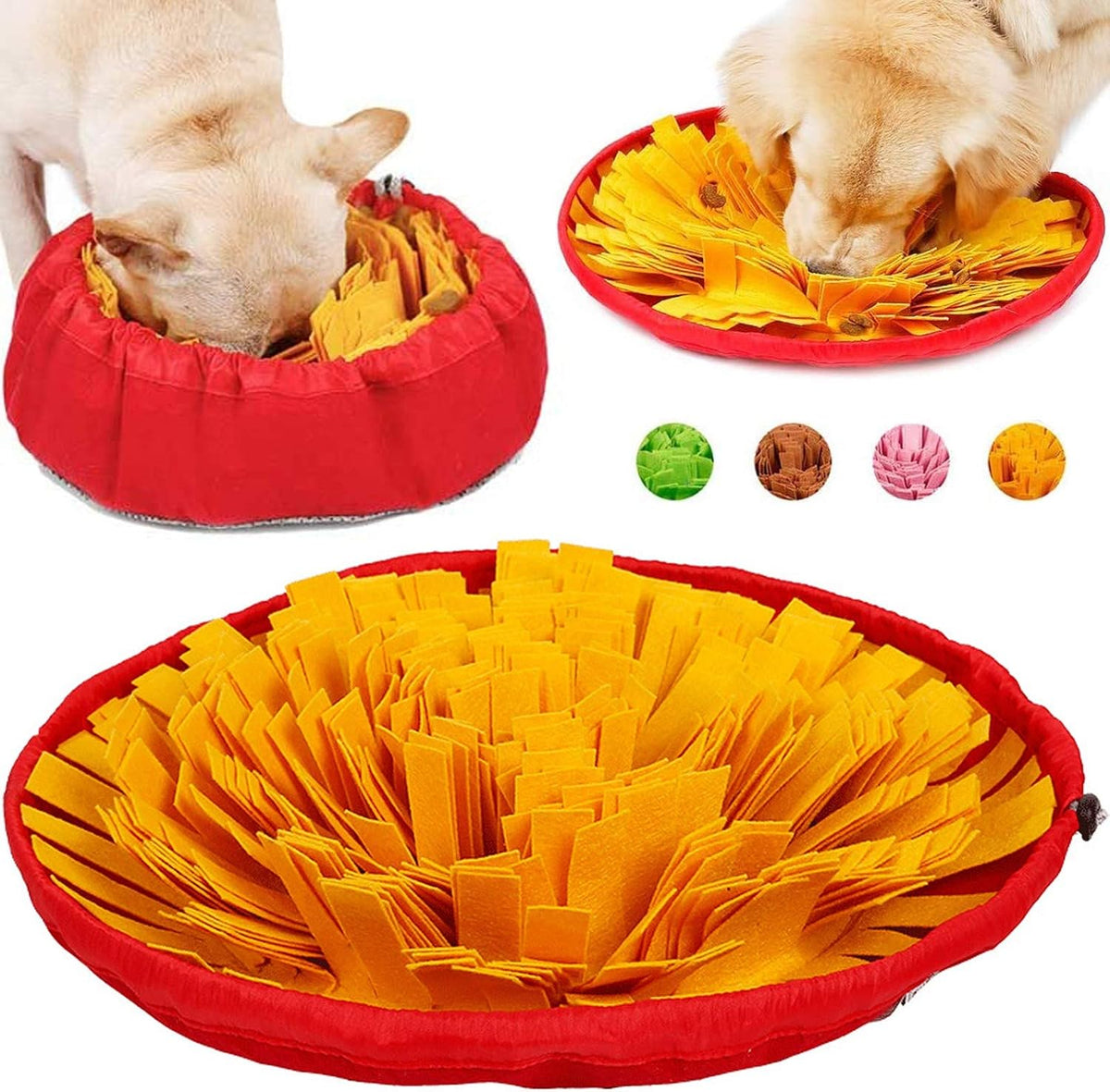 AWOOF Pet Snuffle Mat for Dogs - yellow - image 3