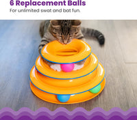 Catstages Tower of Tracks Interactive Cat Toy, 6 Spinning Balls - Multi / One-Size - image 2