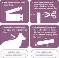 Amazon Basics Flea and Tick Topical Treatment for Large Dogs (45-88 lbs), Unscented, 6 Count (Previously Solimo)