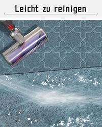 Yimobra Cat Litter Mat, 35.4"x23.6" Litter Box Mat with Litter Lock Mesh, Soft Cat Litter Mat Litter Trapping Mat, Easy to Clean, Non-Slip, Water Resistant, Litter Free Floors, Tea Blue