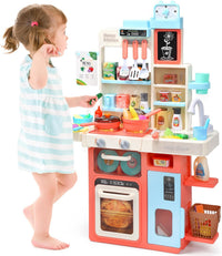 HOLYFUN Kids Kitchen Playset - Pink