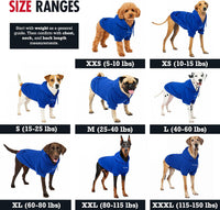 Tuff Pupper Dog Hoodie, Premium Quality Insulated Fabric - Royal Blue / XX-Small (5-10 lbs) - image 2