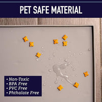 Leash Boss 2 Pack Dog Food Mats for Food and Water Bowls, Thick Waterproof Silicone Pet Feeding Mat for Floors, Extra Tall Raised Edges, Cat and Dog Placemat for Floors, Dishwasher Safe