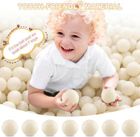 Clear Ball Pit Balls - Crush Proof Plastic Toy Balls for Boys and Girls – Fun for Kids & Family - 170 PACK / Milky White - image 3