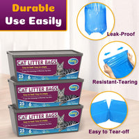 Cat Litter Refill Bags Compatible with Genie Easy Roll Litter Bin – Daily Care for Cats - 3 Packs - image 2