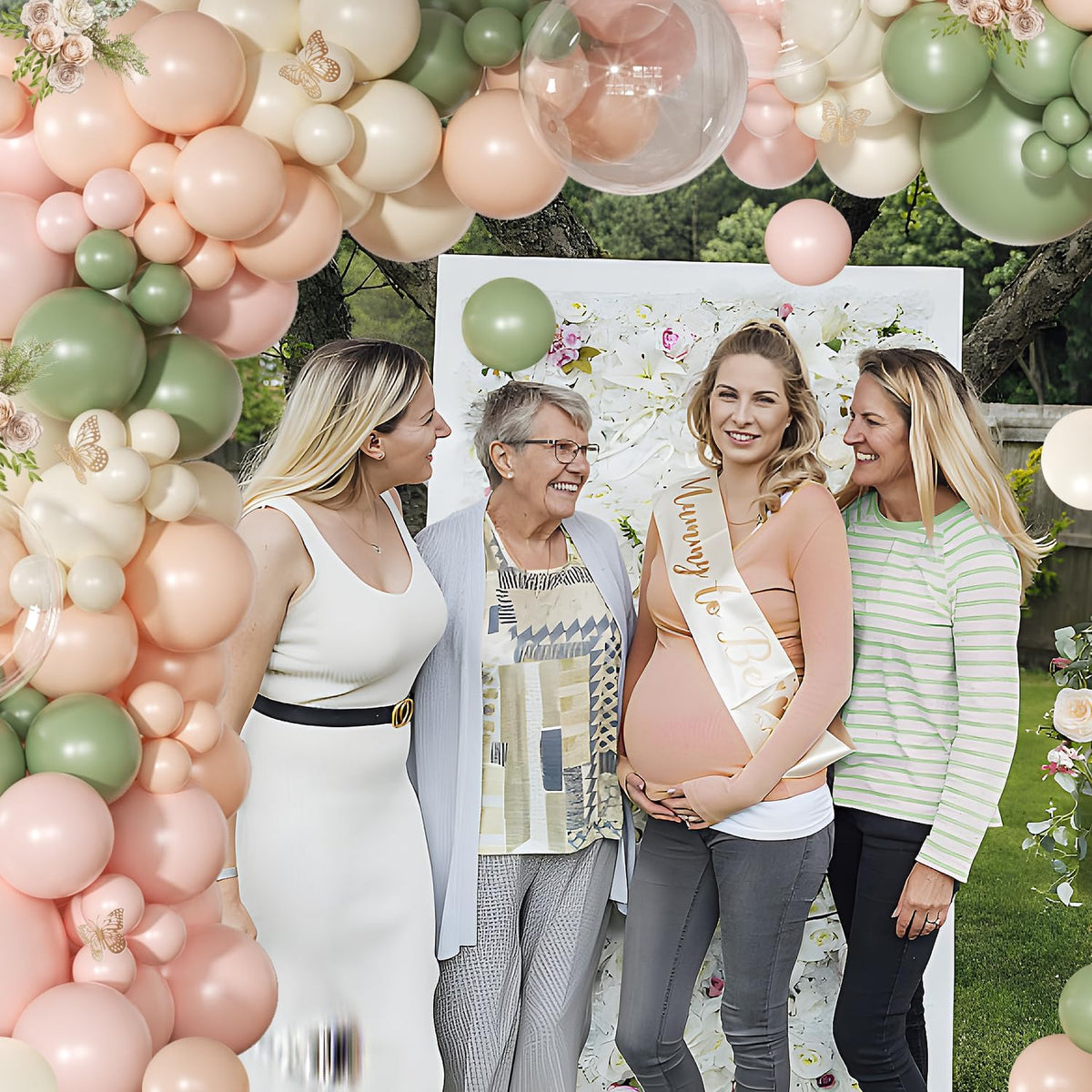 Pink Balloon Arch Kit, 145Pcs Baby Shower Birthday Decor – Fun for Kids & Family - Green Pink White - image 3