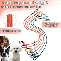FOVRLZSE 5-Pack Dog Slip Leashes 4.6FT Nylon Training Lead - Pastel Hue - image 2