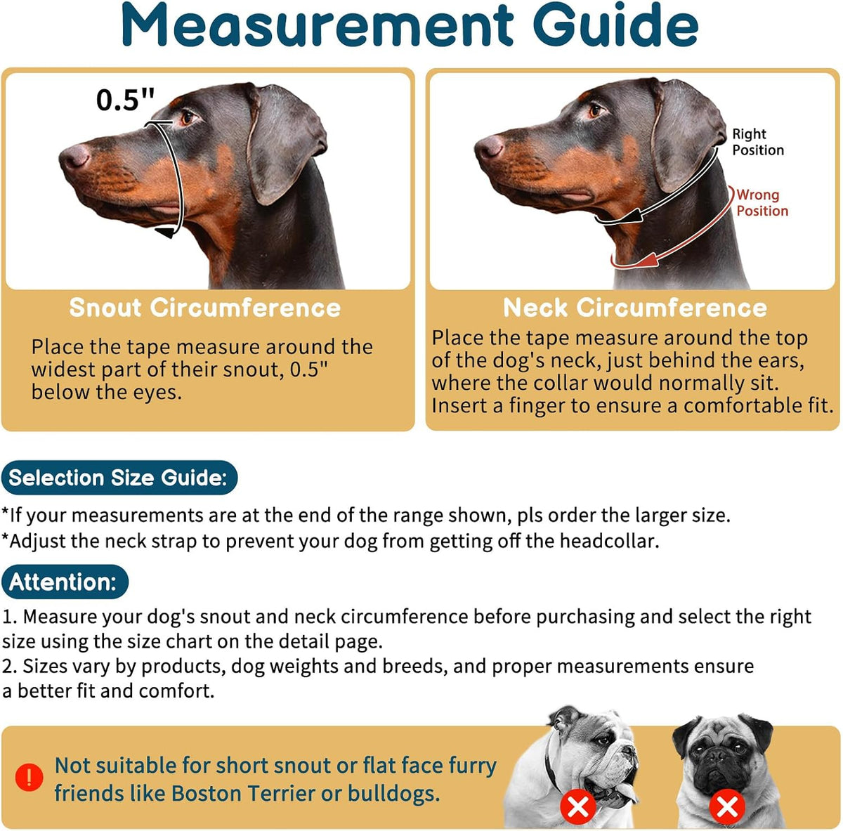 Muzzle Leash for Heavy Pullers, No Pull Stylish Head Halter – Essentials for Dogs - Blue / L (Snout Cir: 11"-12½”) - image 2