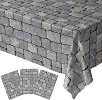 Stone Wall Table Covers, 54"x108" XL, Medieval Party Decorations - Stone Wall (Pack of 3)