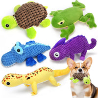 PrimePets Dog Toys, Plush Dog Squeaky Toys - Forest Animal Dog Toy (5 Pcs)