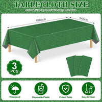 NatNarr 3 Pack Wood Grain Plastic Tablecloths - Grass - image 2