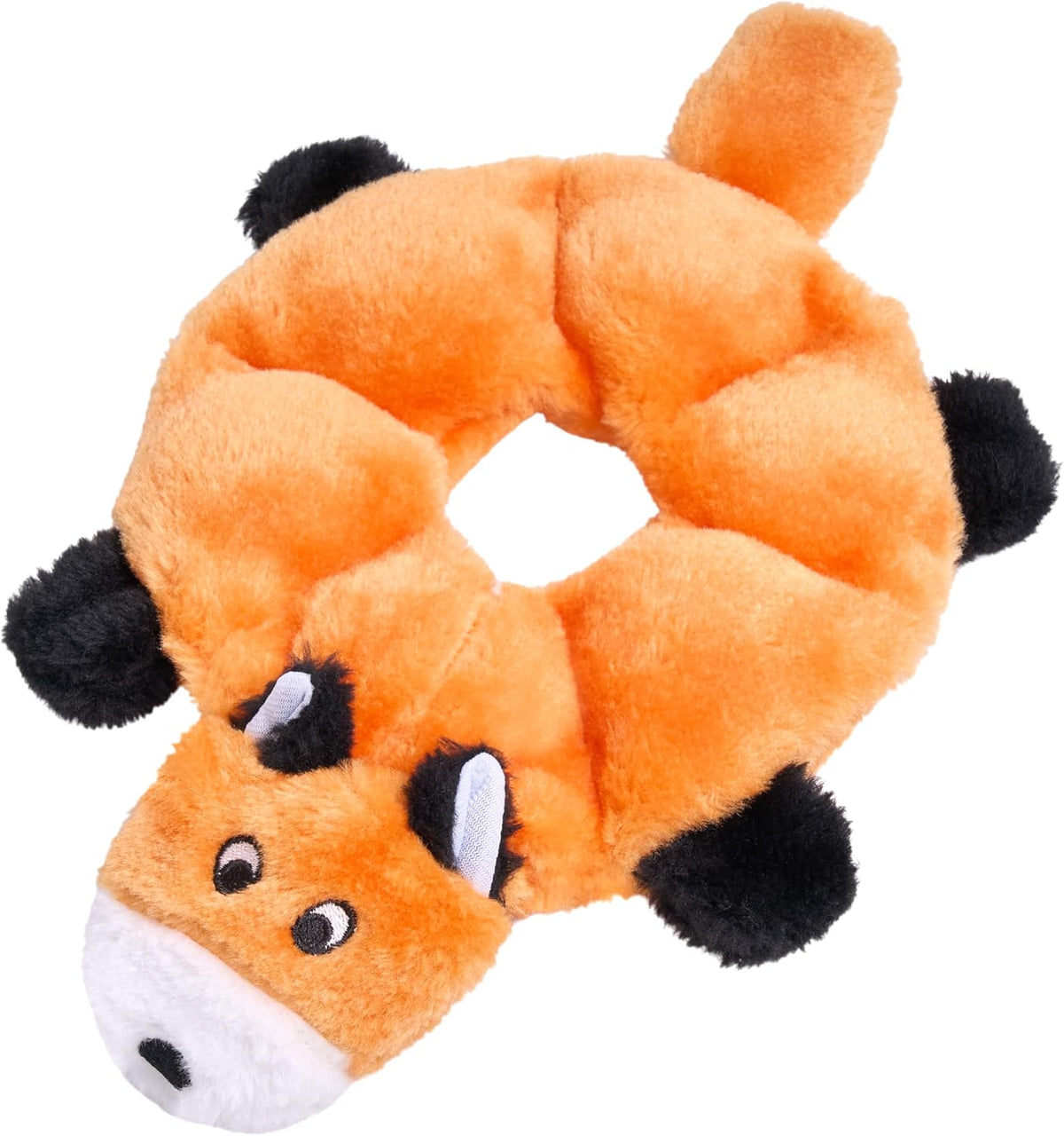 ZippyPaws Loopy No Stuffing Dog Toys to Keep Them Busy, 10" - Orange, White, Black / 10 x 8 x 1 in (Pack of 1)