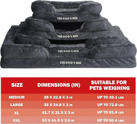 The Dog’s Bed, Orthopedic Standard Foam Waterproof Dog Bed with Standard Support, Medium Grey Plush, Waterproof, Supportive Dog Bed with Replaceable Covers, Veterinary Approved