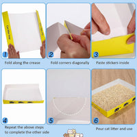 Amyhill 30 Pack Disposable Cat Litter Box Paper Pet Trays - Yellow - image 4