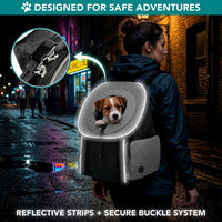 PetAmi Dog Carrier Backpack, Hands Free Front Pet Carrier - Gray / 15.5"L x 9.0"W x 15.5"H - image 3