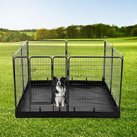 PJYuCien Rectangle Dog Playpen Bottom Pad - Fits 8 Panels 32" Width Metal Dog Pen -64"x64" Size 600D Oxford Cloth Waterproof Playpen Bottom Pad (Note: No Playpen)