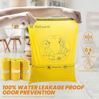 Dog Poop Bags-150 Counts with Leash Dispenser, 10 Rolls - Yellow / 600 Count (Pack of 1) - image 4