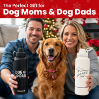 Rubyloo Dog Mom Water Bottle with Detachable Bowl for Dog Lovers – Essentials for Dogs - Dog Mom: Cream - image 2