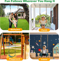 SELEWARE Black High Back Full Bucket Toddler Swing Seat w/Adjustable - Green Swing Seat (1 Pack) - image 2