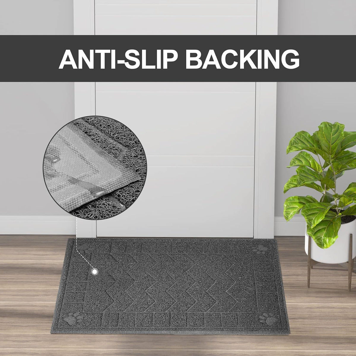 Cat Litter Box Mat, 47" x 35" Large Waterproof Litter Trapping Mat – Daily Care for Cats - Grey / 2X-Large（47" x 35") - image 4