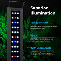 NICREW C10 Plant Aquarium Light, 13W, Full Spectrum with Timer - 18 - 24 in - image 3