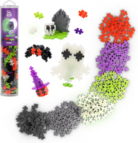 PLUS 240 Piece Glow in the Dark Mix, Mini Waffle Blocks - Spooky Mix Play Tube