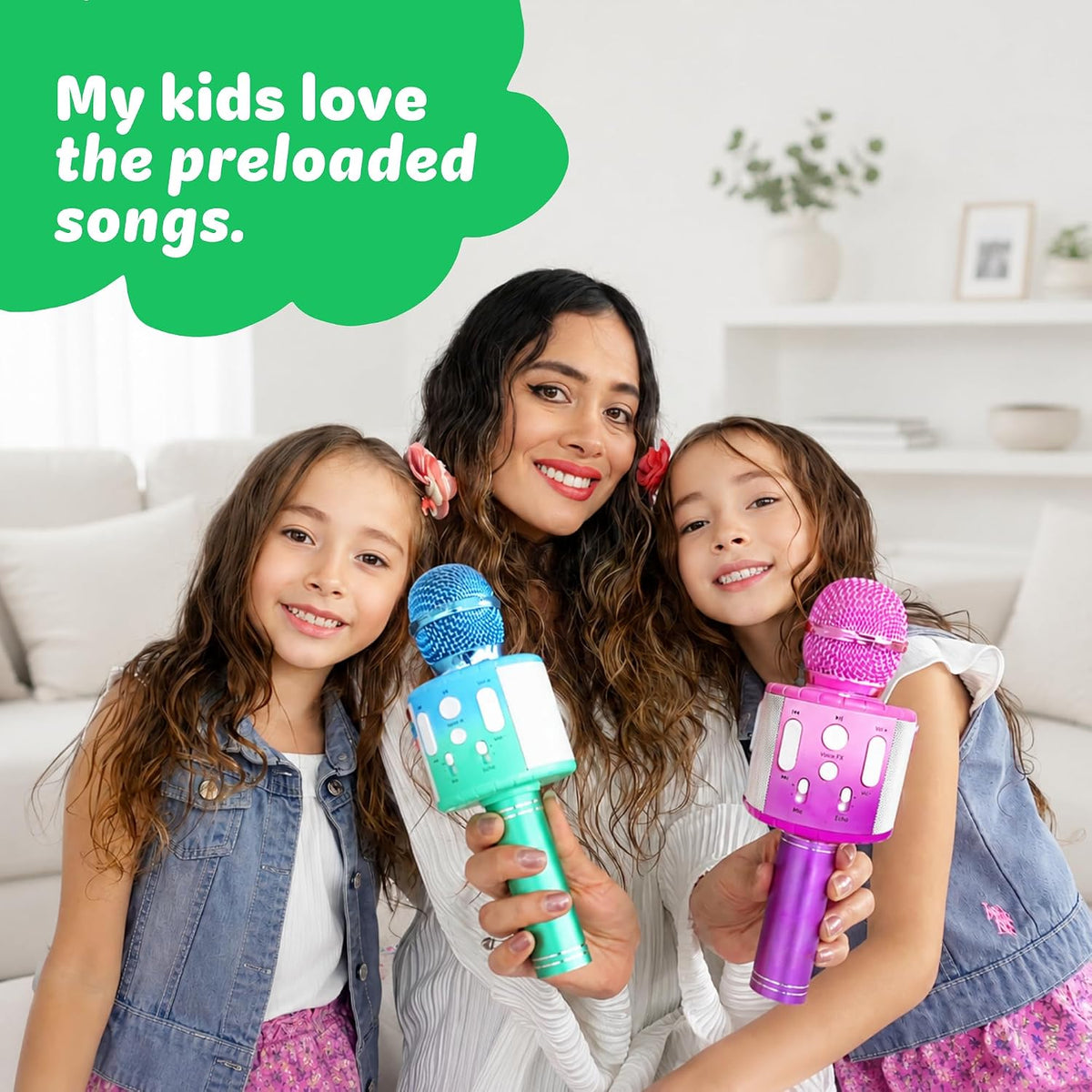 Move2Play, Kids Karaoke Microphone - Green/Blue - image 2
