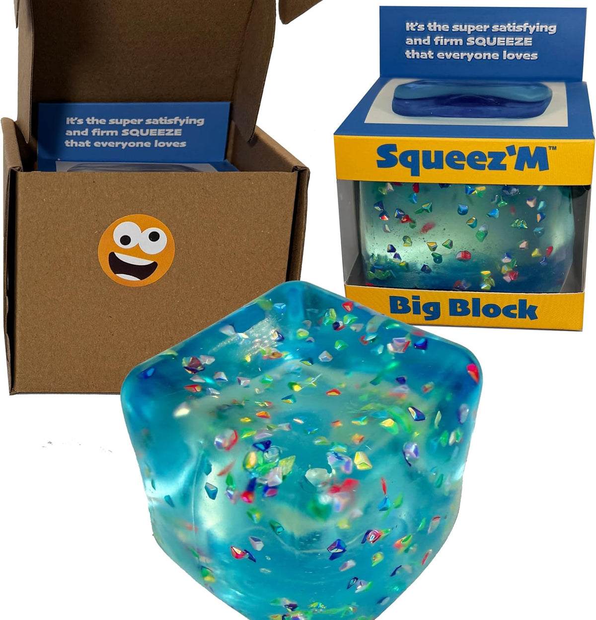 Original BigBlok Premium Stress Cube, Squishy Fidget Toy - Skysparkle