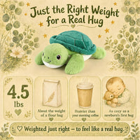gnomantic Turtle Weighted Stuffed Animals, Plush Pillow for Kids – Fun for Kids & Family - Green Turtle / Medium / Turtle - image 3