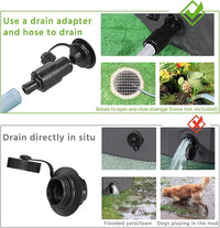 Yaheetech Dog Pet Bath Pool Foldable Hard Plastic Doggie Duck Swimming Pool Collapsible PVC Outdoor Bathing Tub Dog Pools for Large Small Dogs-47 x 11.8 inch,L,Black