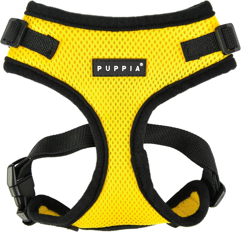 Authentic Puppia RiteFit Harness with Adjustable Neck - Yellow / Medium