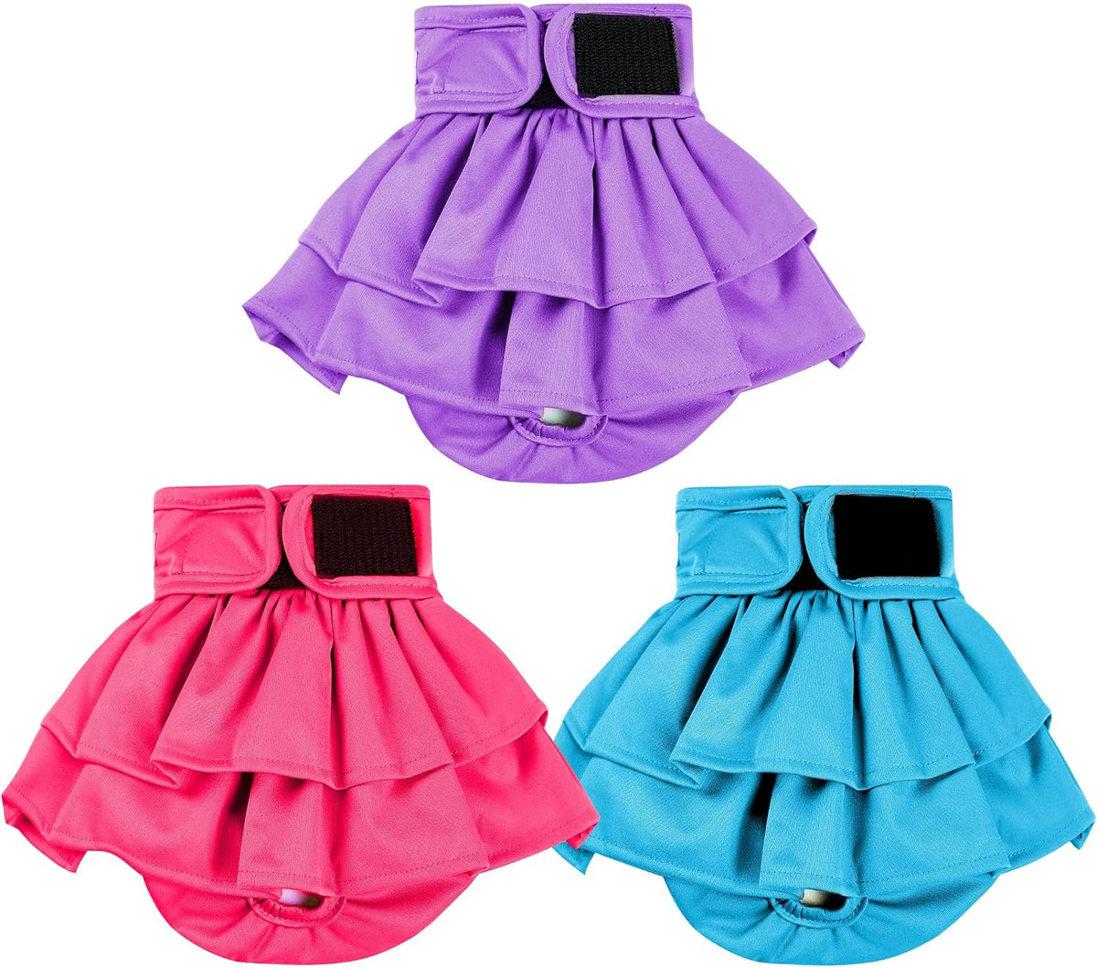 wegreeco Dog Diapers Female - Large (Pack of 3) / Purple, Blue, Red