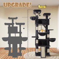 SHA CERLIN 81in Multi-Level Tall Cat Tree Tower for Indoor - Dark Grey - image 4