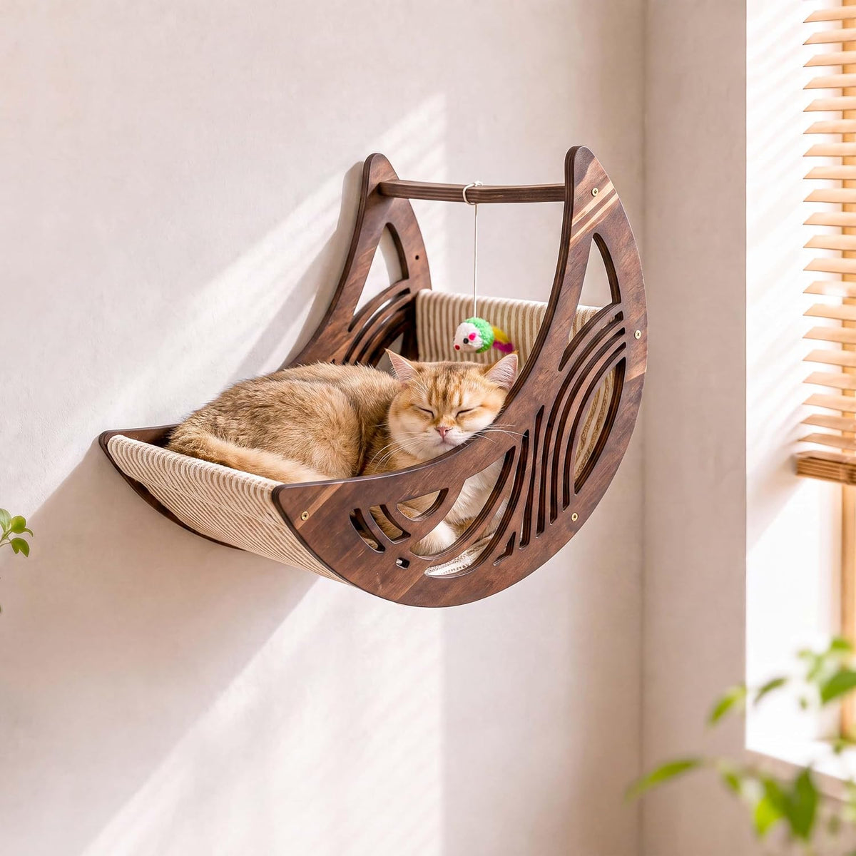 Moon & Star Cat Wall Shelves - Rustic / M - image 4
