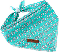 Lionet Paws Spring Daisy Dog Bandana Washable Cotton Handkerchief - Manatee / Small (Pack of 1) - image 4