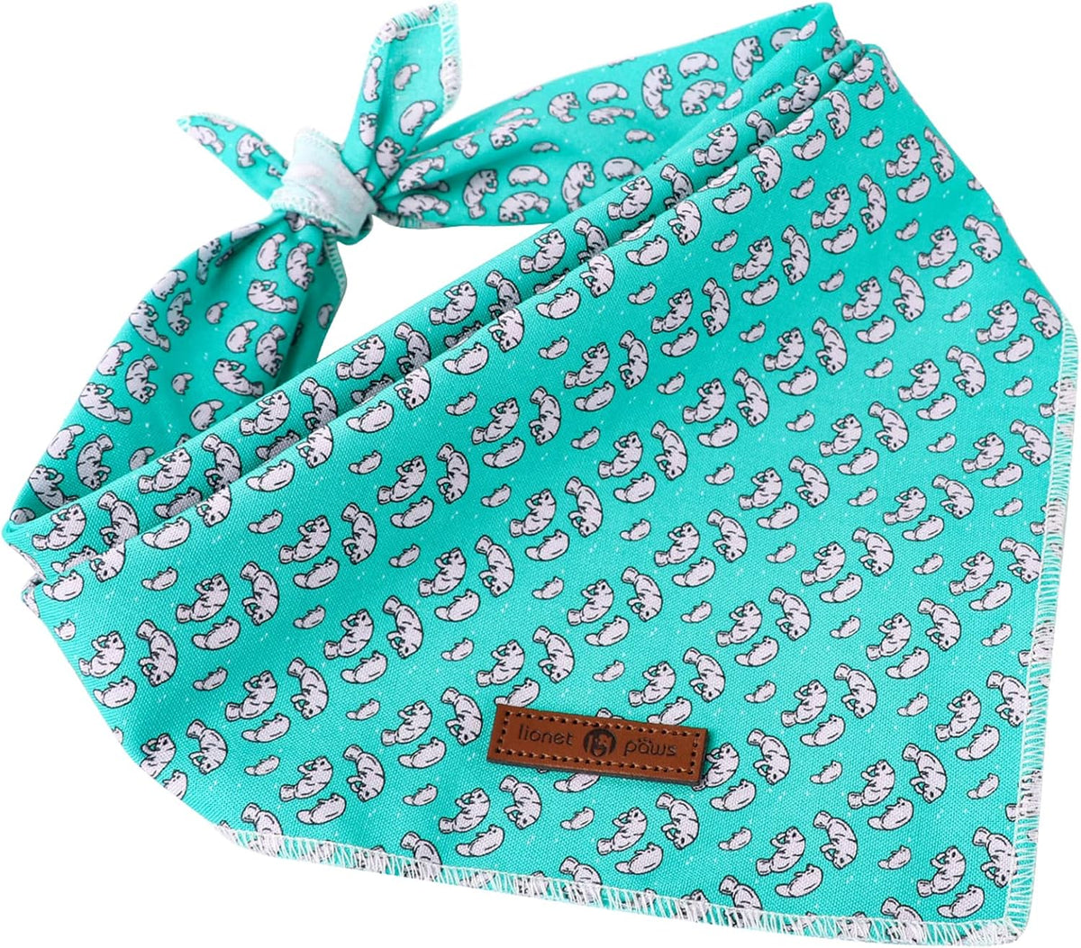 Lionet Paws Spring Daisy Dog Bandana Washable Cotton Handkerchief - Manatee / Small (Pack of 1) - image 4