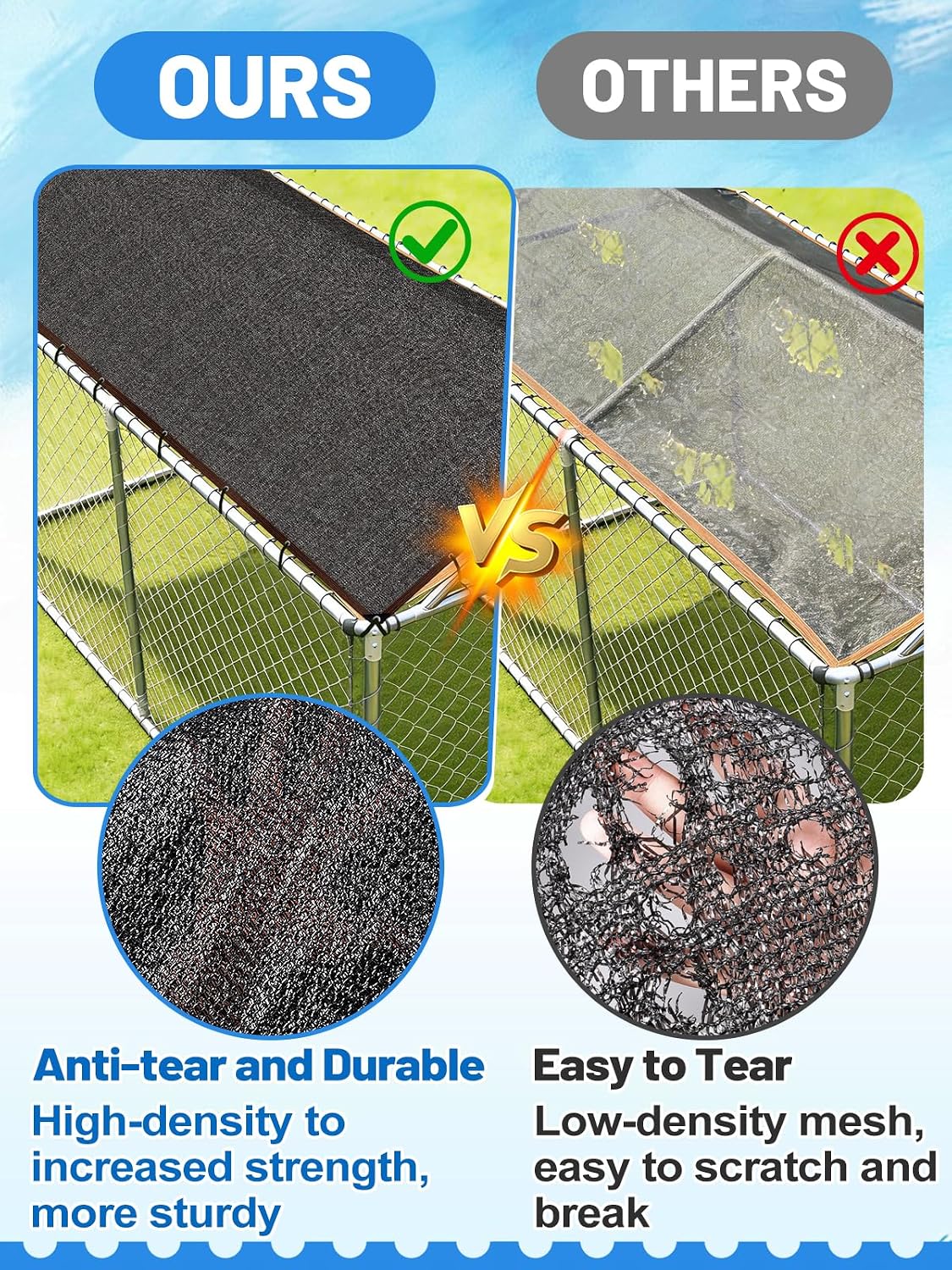 95% High Density Dog Kennel Shade Cover - 10x13ft - image 3