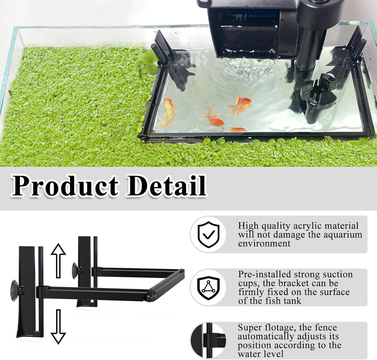 Pryitier Aquarium Floating Plant Barrier - Style-1 - image 2