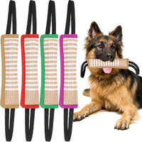 Kacctyen 4 Pack Jute Dog Tug Toys, 11.8" Tug of War Rope Toy - Vibrant / 4