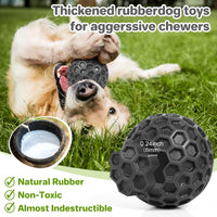 DISSKNIC Indestructible Squeaky Dog Ball, Relieves Anxiety - Small / Black - image 3